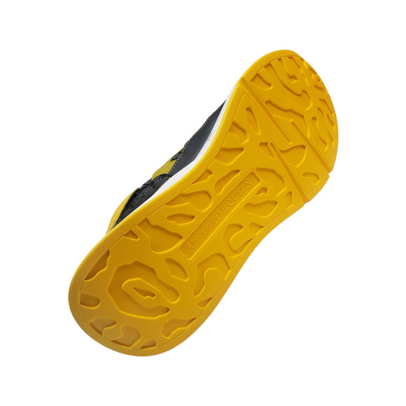 Alexander Mcqueen Mens Shoes Joey Leather Sneakers Black Yellow Green - Picture 7 of 10